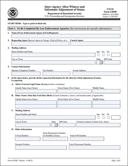 Download Free Us Immigration Forms Form Details 7330